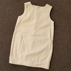 Wide Wale corduroy cream-colored dress